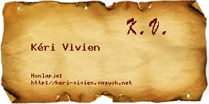 Kéri Vivien névjegykártya